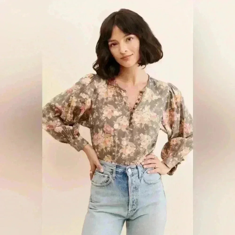 Anthropologie Michaela Peasant Blouse Size XS